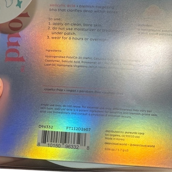 Dearcloud Zit Clarity Hydrocolloid Blemish Patches Pimple Patches  36 Count - Picture 7 of 11